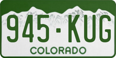 CO license plate 945KUG