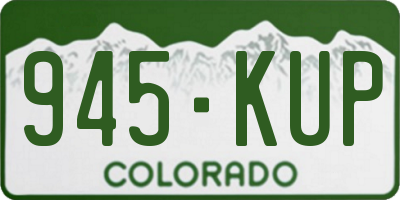 CO license plate 945KUP