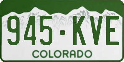 CO license plate 945KVE