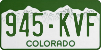 CO license plate 945KVF