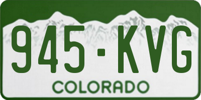 CO license plate 945KVG
