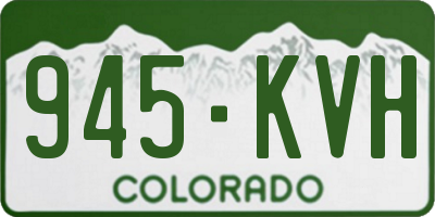 CO license plate 945KVH