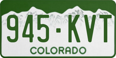 CO license plate 945KVT