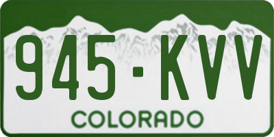 CO license plate 945KVV