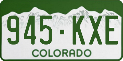 CO license plate 945KXE