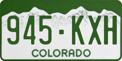 CO license plate 945KXH