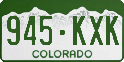 CO license plate 945KXK