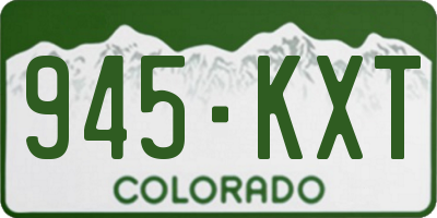 CO license plate 945KXT