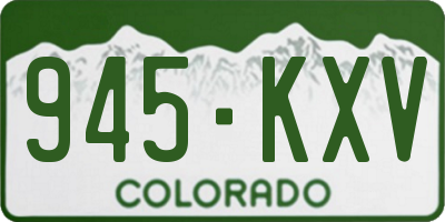 CO license plate 945KXV