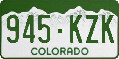 CO license plate 945KZK