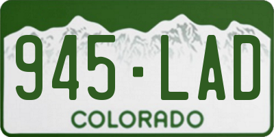 CO license plate 945LAD