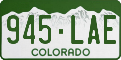 CO license plate 945LAE