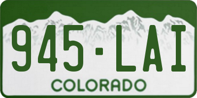 CO license plate 945LAI
