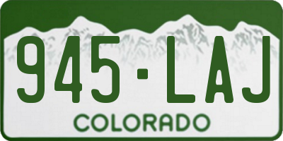 CO license plate 945LAJ