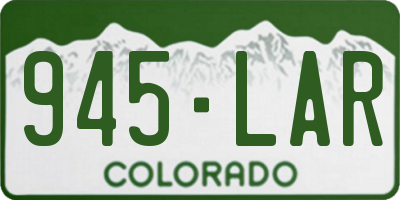 CO license plate 945LAR