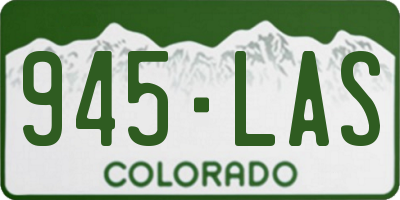 CO license plate 945LAS