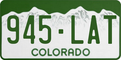 CO license plate 945LAT