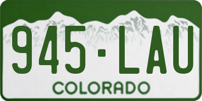 CO license plate 945LAU