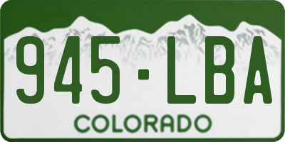 CO license plate 945LBA