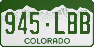 CO license plate 945LBB