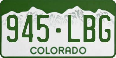 CO license plate 945LBG