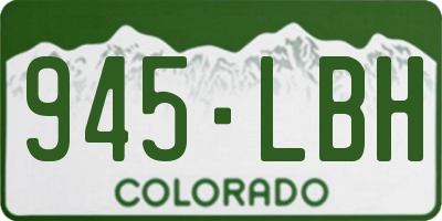 CO license plate 945LBH