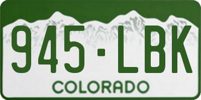 CO license plate 945LBK