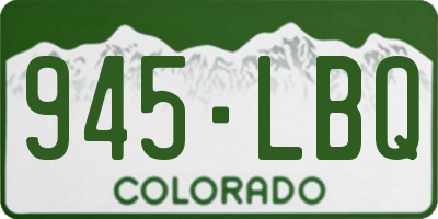 CO license plate 945LBQ