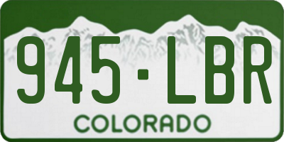 CO license plate 945LBR