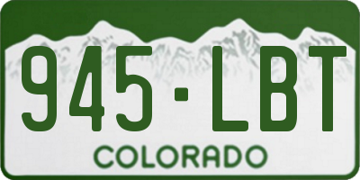 CO license plate 945LBT