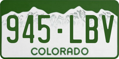 CO license plate 945LBV