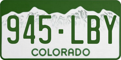 CO license plate 945LBY