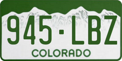 CO license plate 945LBZ