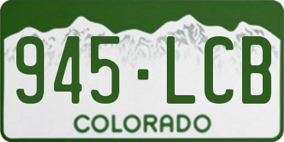 CO license plate 945LCB