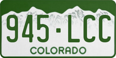 CO license plate 945LCC