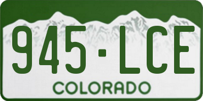 CO license plate 945LCE