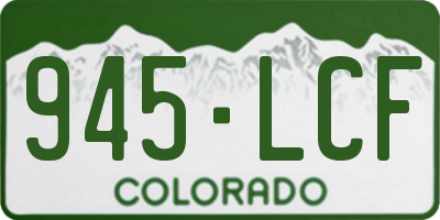 CO license plate 945LCF