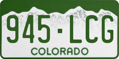 CO license plate 945LCG