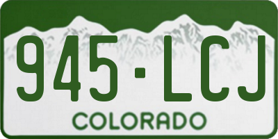 CO license plate 945LCJ