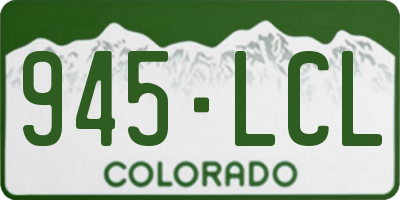 CO license plate 945LCL