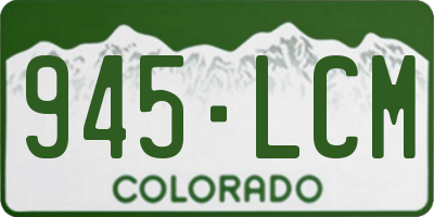 CO license plate 945LCM
