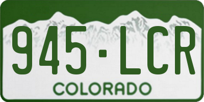 CO license plate 945LCR