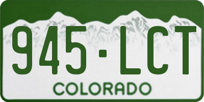 CO license plate 945LCT