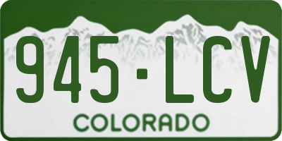 CO license plate 945LCV
