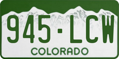 CO license plate 945LCW