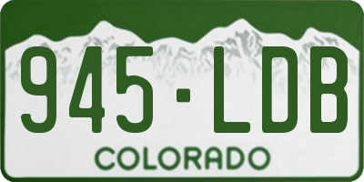 CO license plate 945LDB