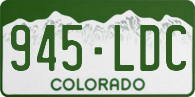 CO license plate 945LDC