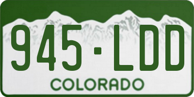 CO license plate 945LDD