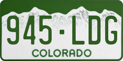 CO license plate 945LDG