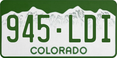 CO license plate 945LDI